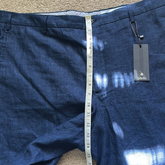 Zanella New With Tags Flat Front Linen Dress Pants Mens Size 42 Waist 26” Inseam - Picture 9 of 11